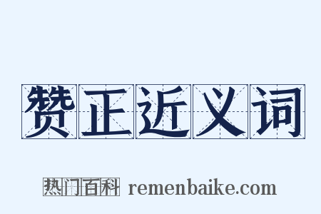 赞正近义词是什么意思的图片